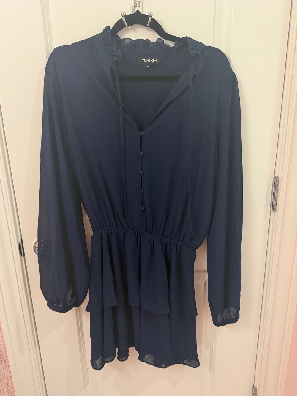 Yumi Kim Love Always dress in navy blue size XL long sleeve